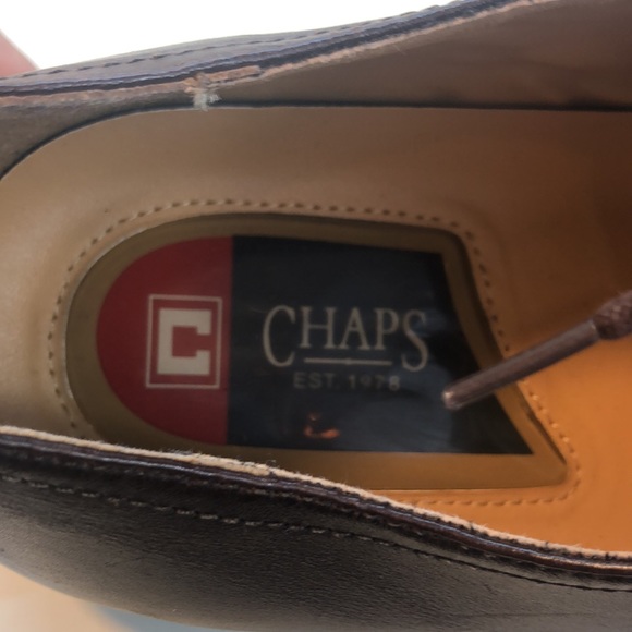 Chaps Brown Derby Dress Shoes Size 13 - Picture 13 of 13